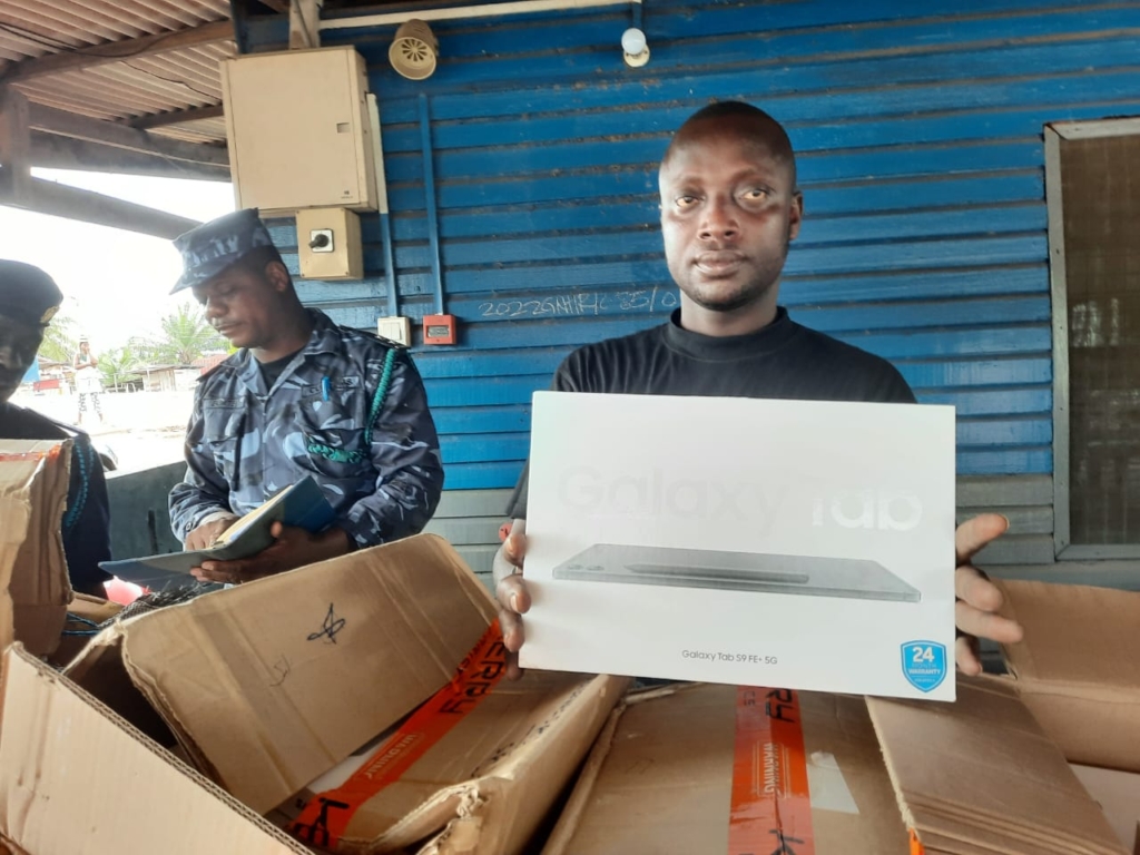 Customs intercepts smuggled wax prints, mobile phones at Eastern Border 3 WhatsApp Image 2023 10 25 at 07.33.15