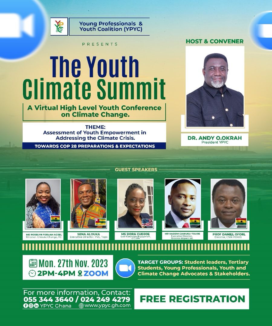 Young Professionals and Youth Coalition Ghanaian youth join global campaign against climate change - Vimarsana News