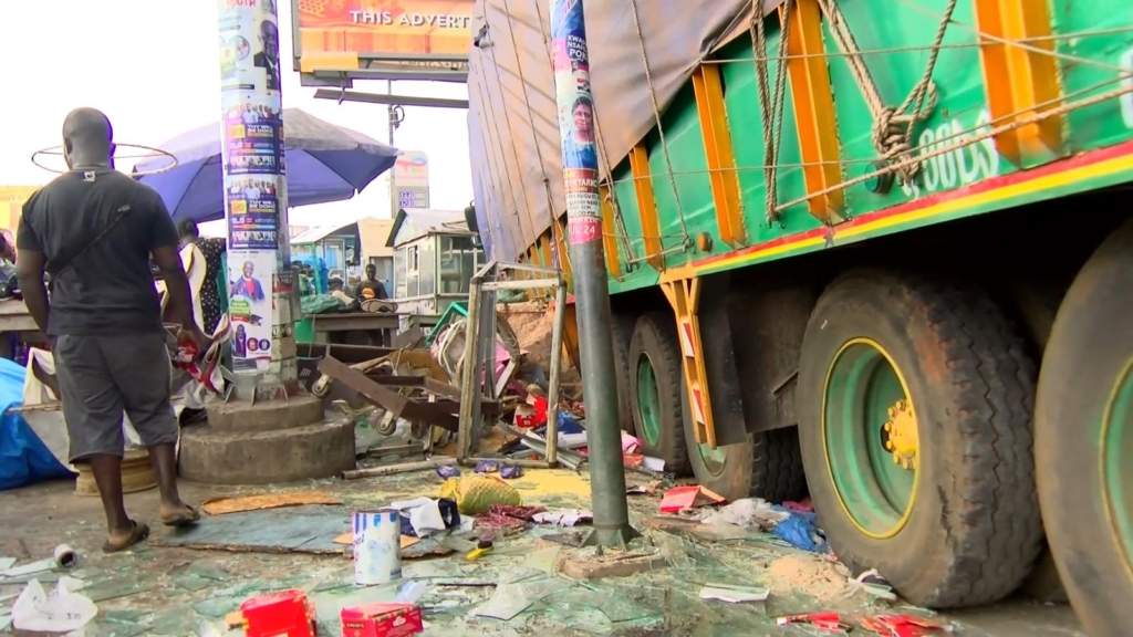 Heavy-duty truck crashes into stalls at Anloga Junction, kills 7-month old baby 3 IMG 0851 1