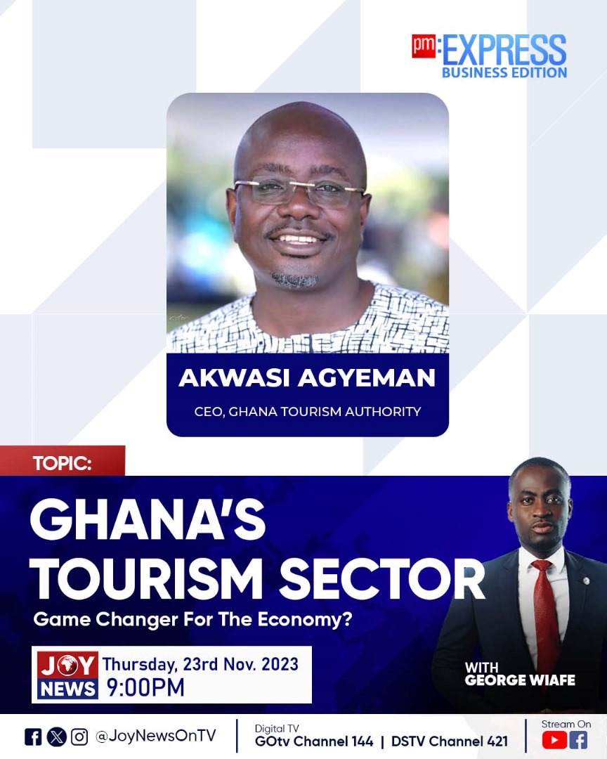 Livestream: One-on-one with Ghana Tourism Authority’s CEO on PM Express 2 PM