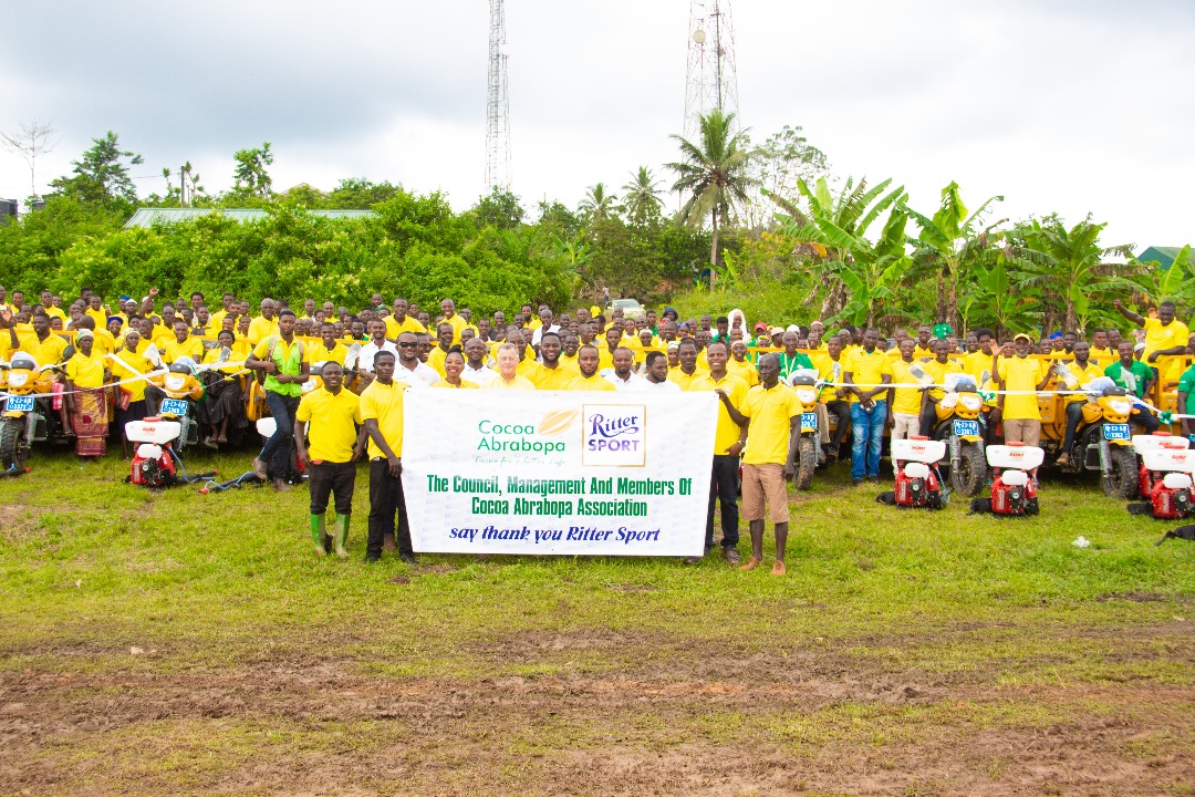 Farmers applaud Cocoa Abrabopa Association and Ritter Sports for