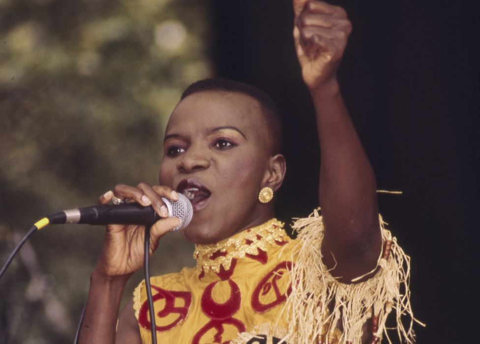 Angélique Kidjo performing in New York, the US - August 1994