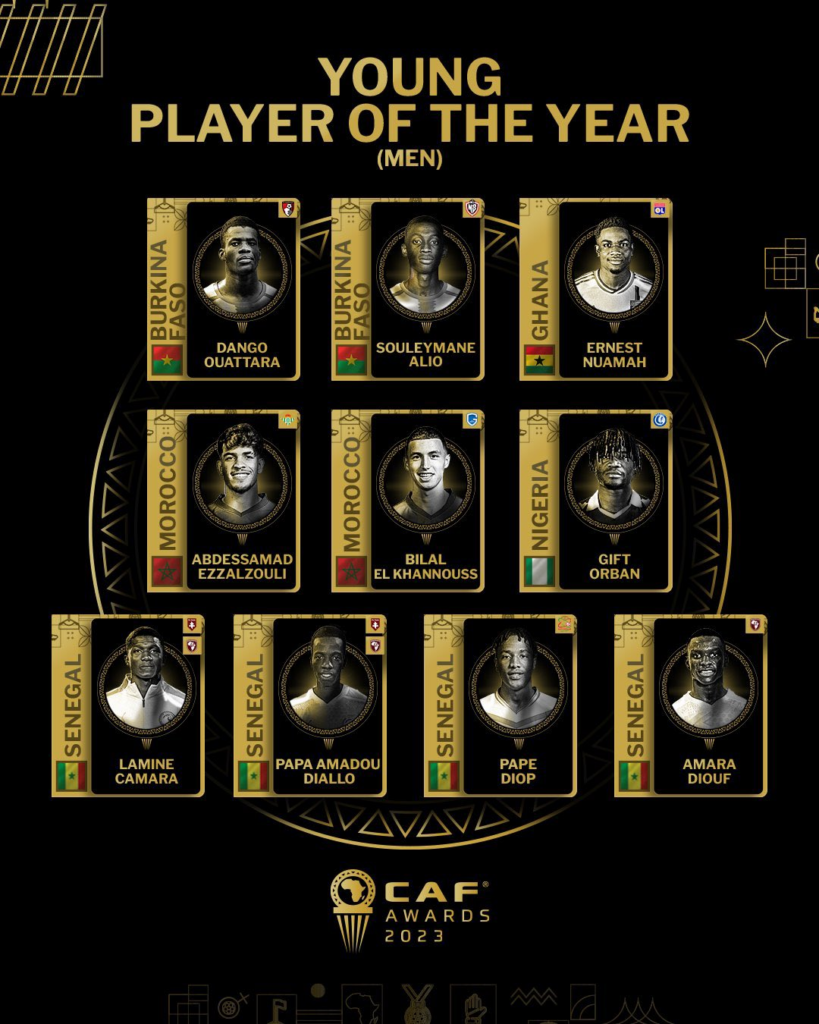 CAF Awards 2023: Ernest Nuamah nominated for Young Player of the Year