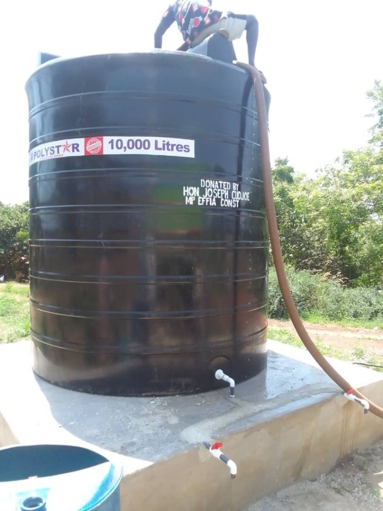 Effia Kwesimintsim MP provides two 10,000-litre tanks for constituents