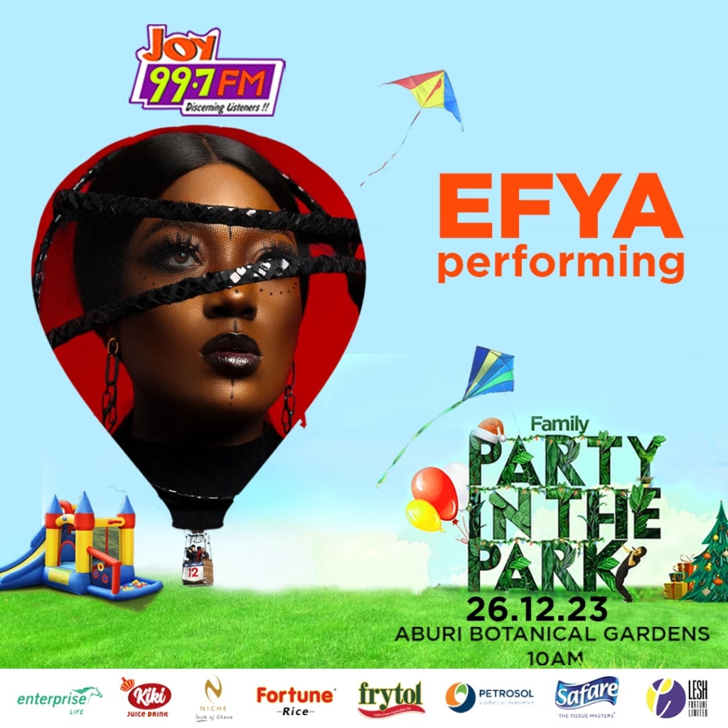 Kwabena Kwabena, Efya, Kwan Pa for 2023 Joy FM Family Party in the Park