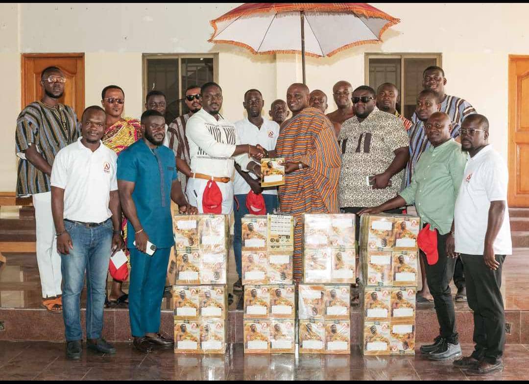 Aristocrats donate books to Omanhene of New Juaben Traditional area as part of “Education my Right” initiative 2 1 35