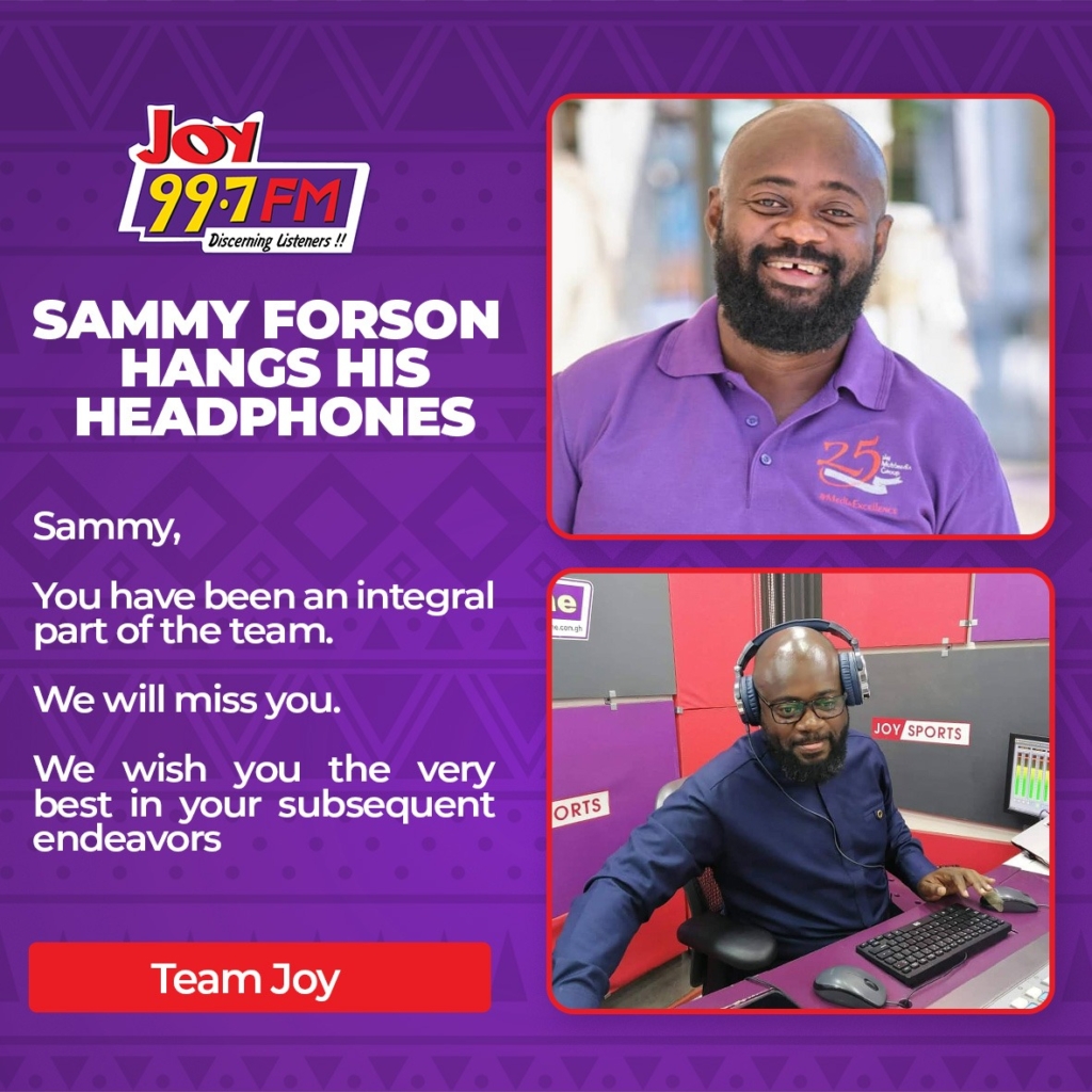 Sammy Forson hangs his headphones