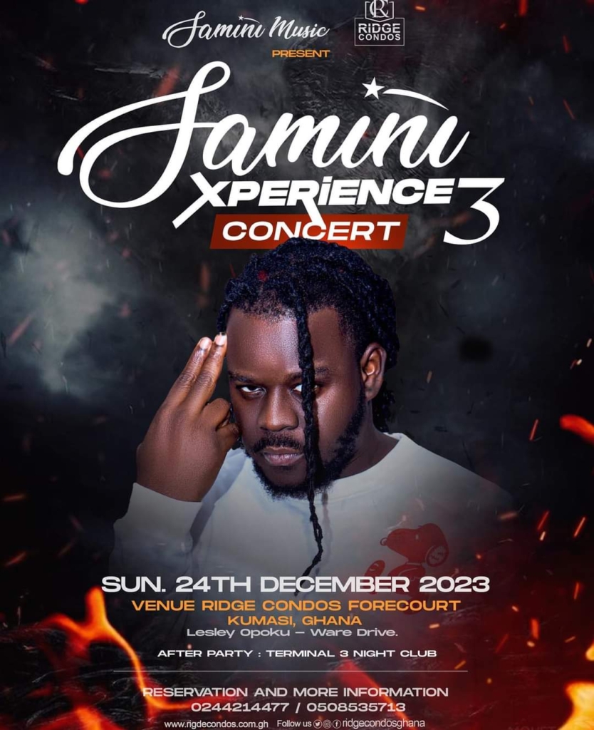 Star-studded lineup for 3rd Samini Xperience Concert in Kumasi unveiled