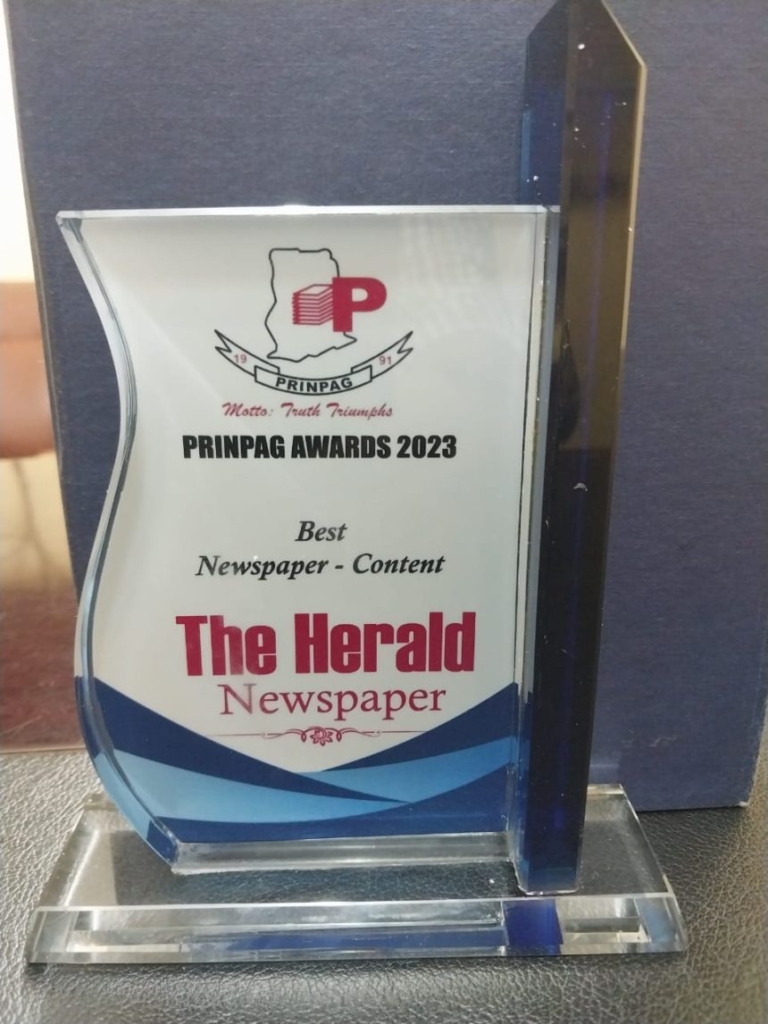 The Herald clinches top honour at PRINPAG awards ceremony