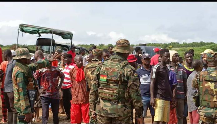 Military clash with residents and chiefs of Senya bereku