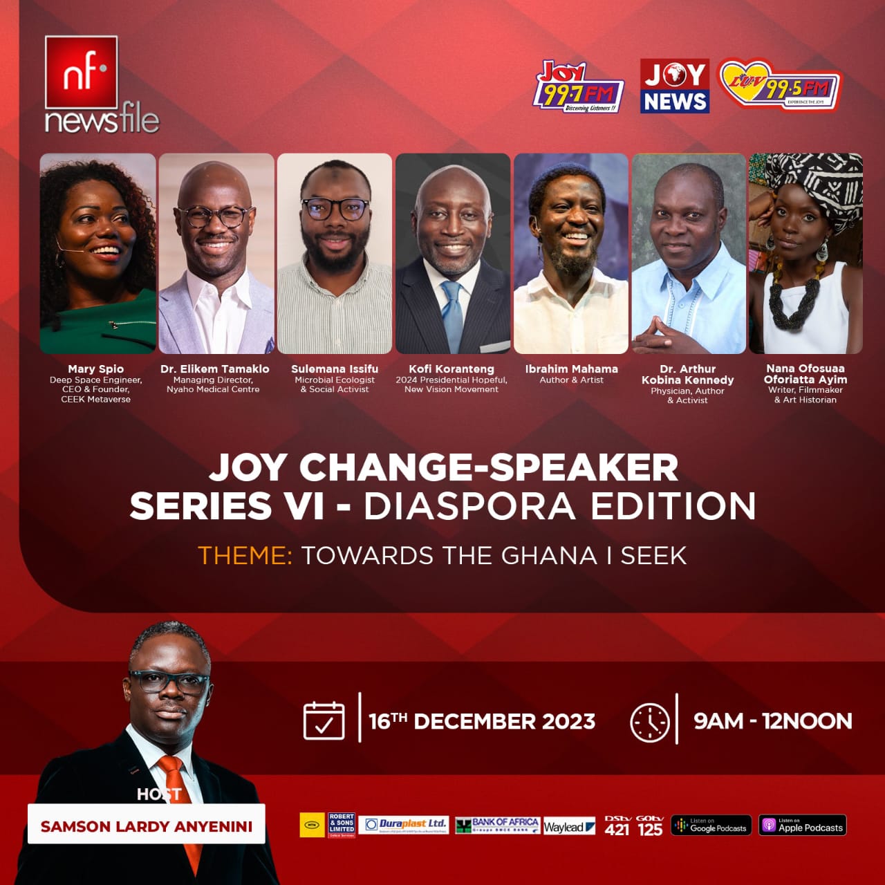 Newsfile: Joy Change-Speakers Series VI comes off Dec. 16 - Vimarsana News