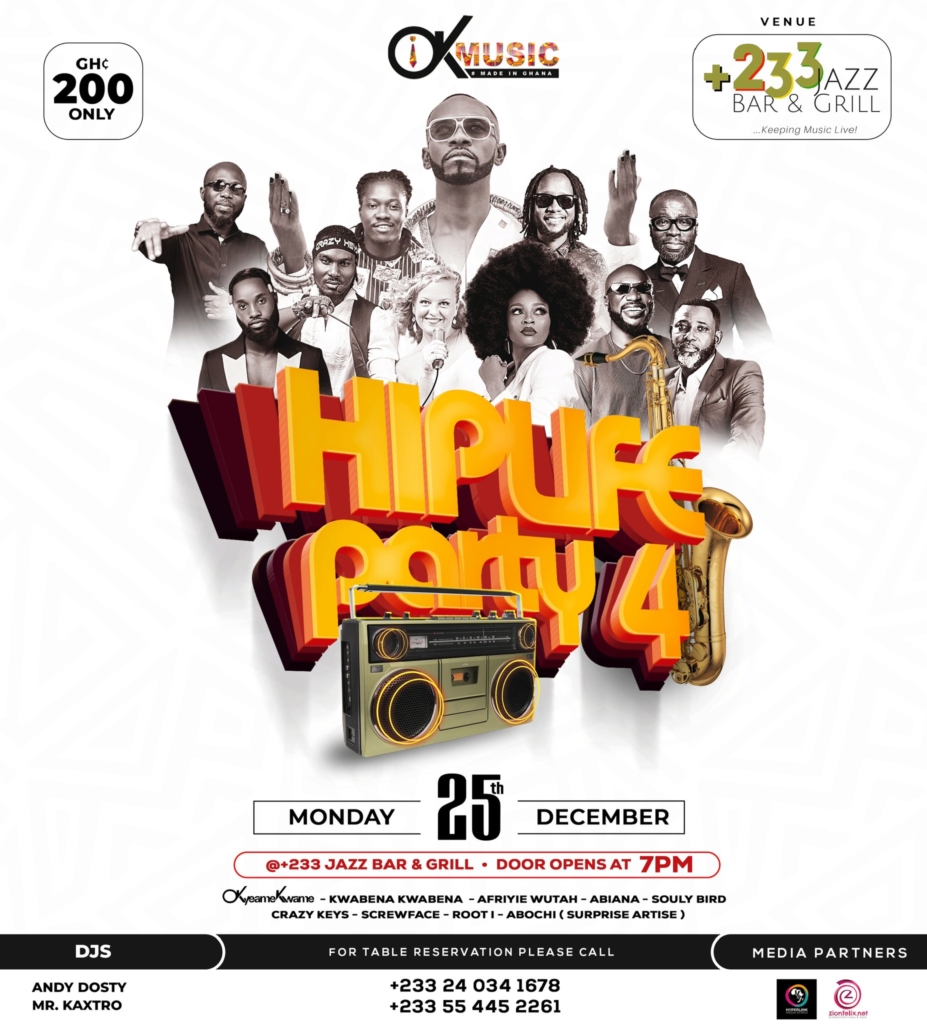 Okyeame Kwame returns with Hiplife Party 4 on Christmas Day