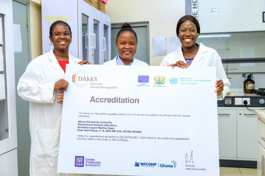 GSA Cosmetics Laboratory first to receive accreditation in testing methods in Africa 