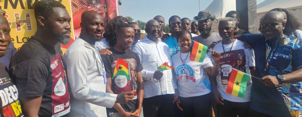 Sing-a-thon: Dr Bawumia joins Ghanaians at Akwaaba Village to cheer on Afua Asantewaa