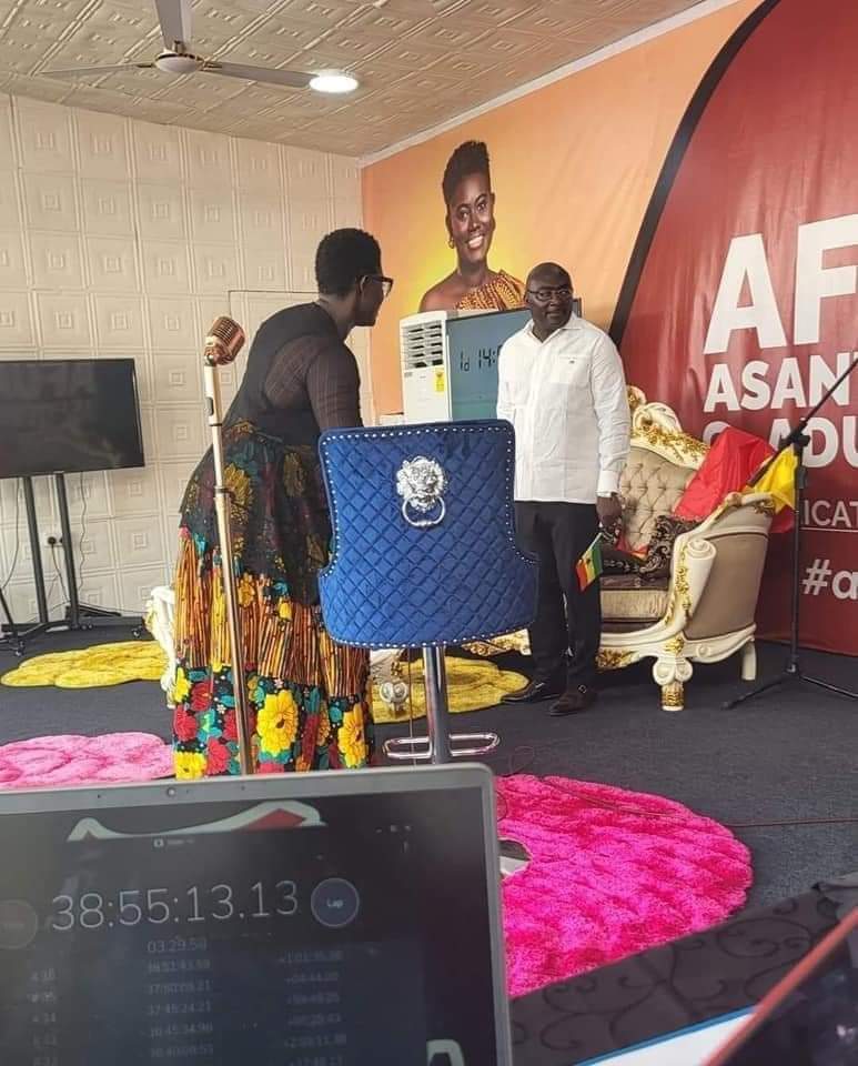 Sing-a-thon: Dr Bawumia joins Ghanaians at Akwaaba Village to cheer on Afua Asantewaa