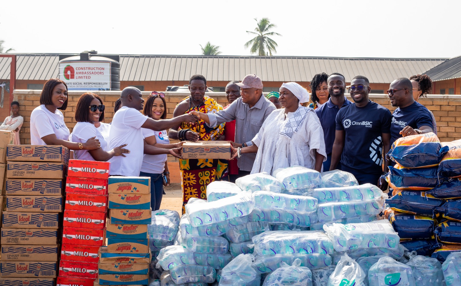 OmniBSIC Bank Staff show love to flood victims at The Aveyime-Battor Resettlement Centre - Vimarsana News