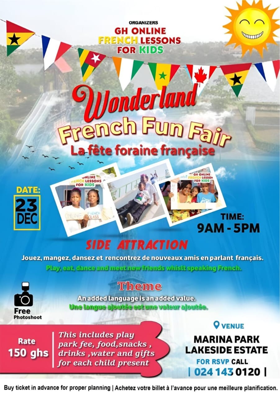 GH Online French Lessons for Kids to host Wonderland French Funfair in Accra - Vimarsana News