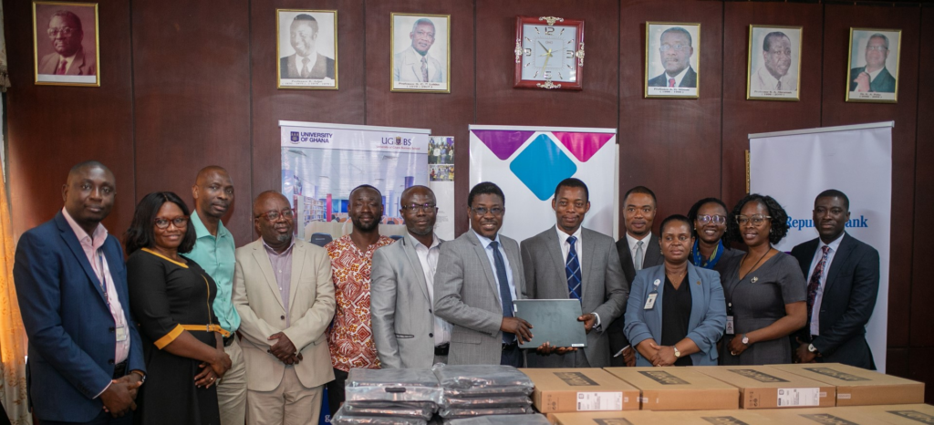 Republic Bank donates to UGBS, UG Student’s Financial Aid Office
