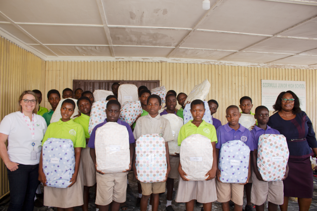 WAPCo employees paint Dzorwulu JHS, support needy students with educational materials - Vimarsana News