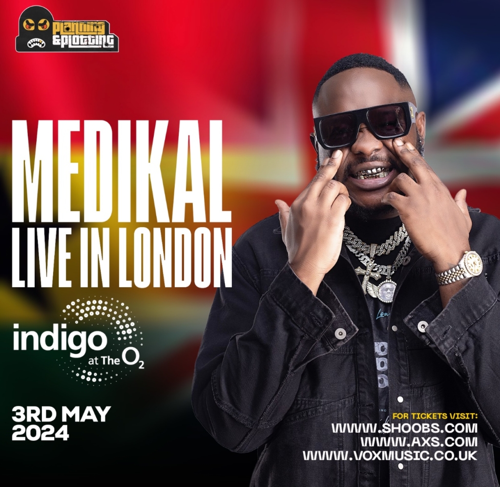 Tickets for Medikal’s Indigo at the O2 concert in London out 2 CC7F64B7 533C 4D0A 8D4D 872598A7A880