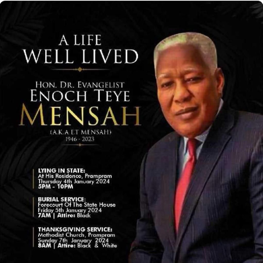 E.T. Mensah to be buried on Friday, Jan. 5