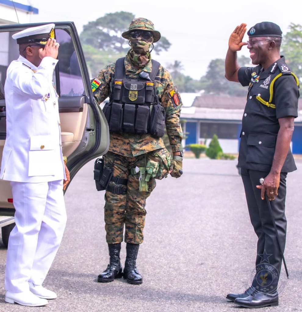 Police Service, other security agencies honour Vice Admiral Seth Amoama with a Guard of Honour