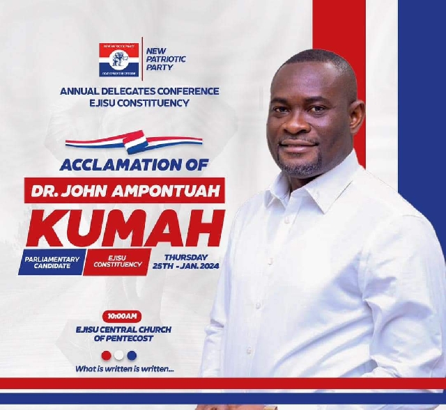 Ejisu NPP to acclaim John Kumah on Jan. 25 - Vimarsana News