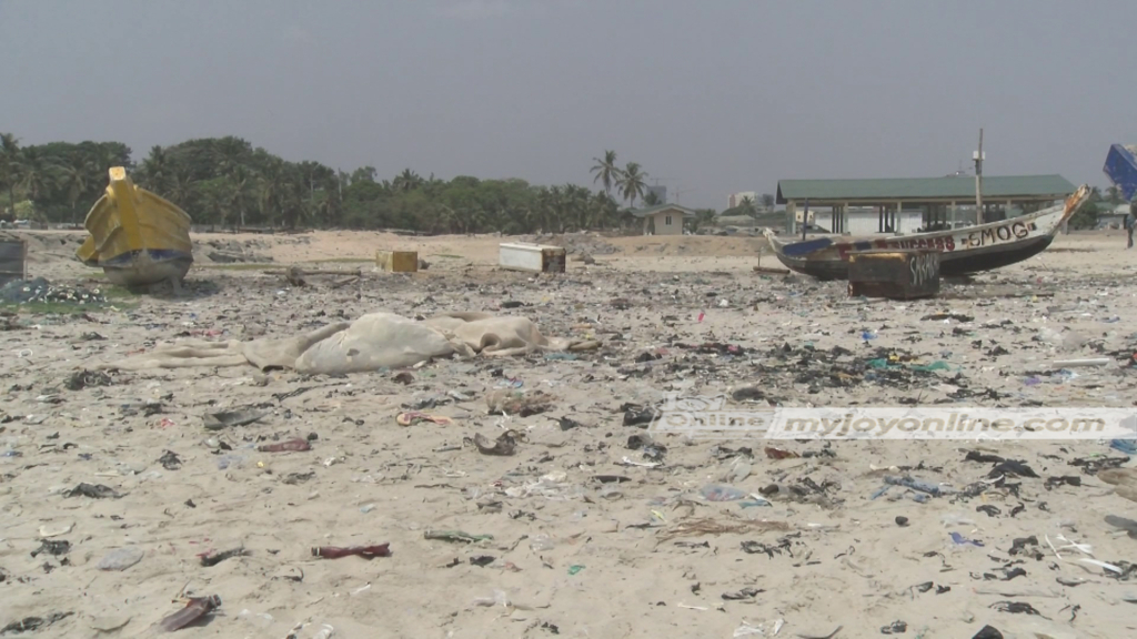 Fishermen in Osu resort to burying plastic waste along the coast to address waste issues