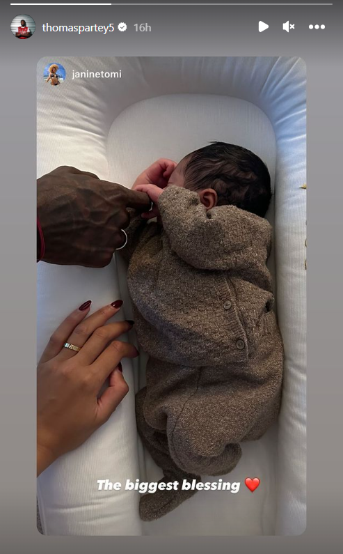 Thomas Partey, girlfriend welcome baby girl