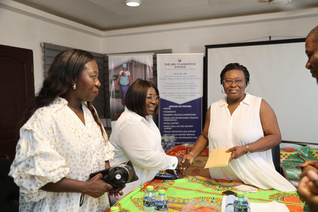 Chief of Staff Frema Opare and family support The Ark Foundation