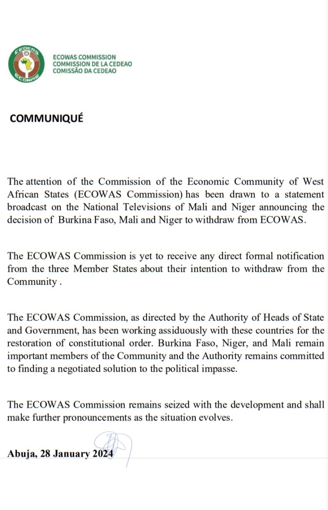 Burkina Faso, Mali and Niger are important to our community’ – ECOWAS