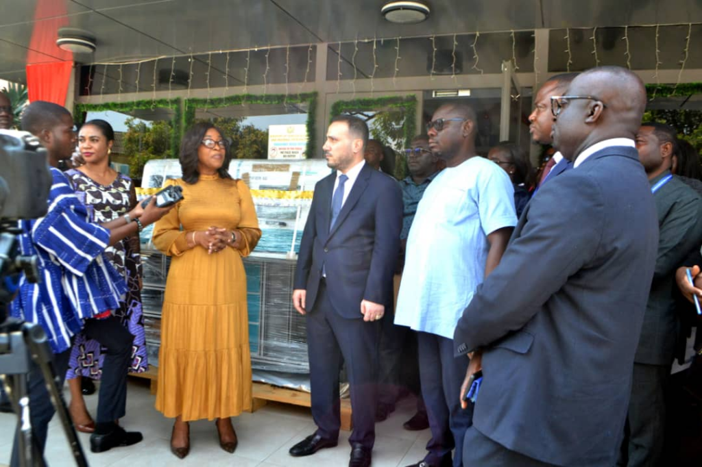 Ghana's honorary consul in Beirut presents printers to passport office