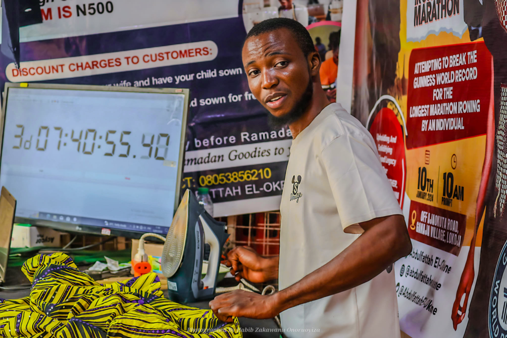 GWR: Nigerian man on a 200-hour ironing marathon gives up after 142 hours - Vimarsana News