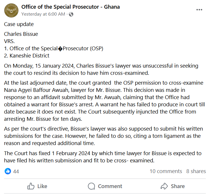 Charles Bissue’s application to stop OSP from arresting him fails