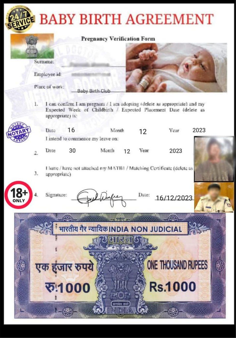 All India Pregnant Job service: Indian men conned by ‘impregnating women’ scam 2 Baby birth agreement