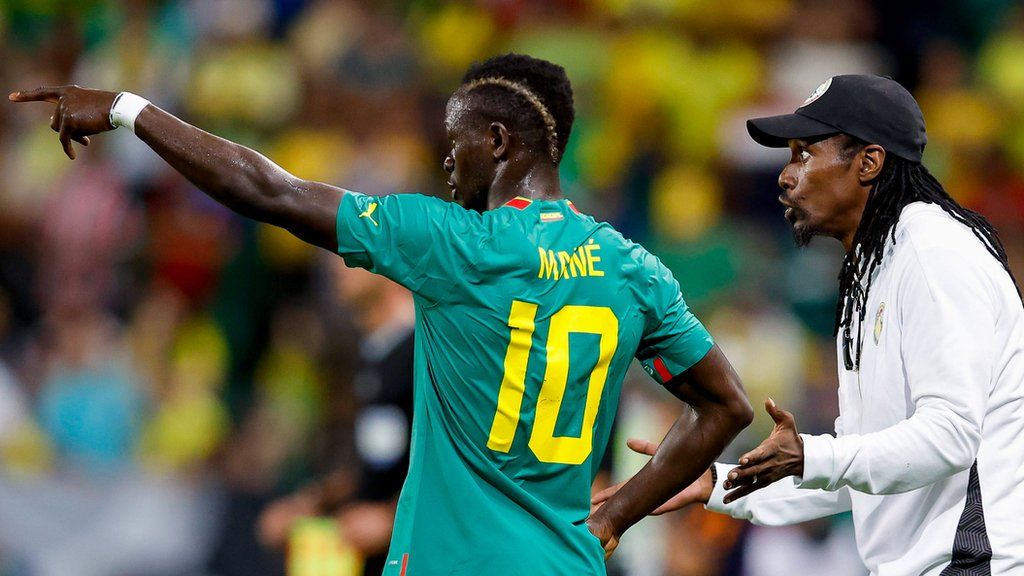 Senegal forward Sadio Mane and coach Aliou Cisse