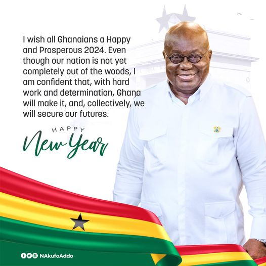'With hard work and determination, Ghana will make it' - Akufo-Addo's New Year message
