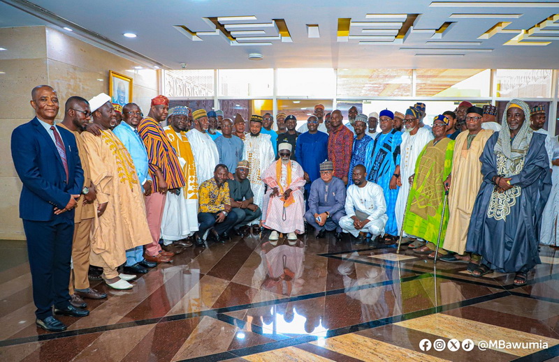 A group photograph of Vice President Bawumia and his team and the National Muslim Council delegation.