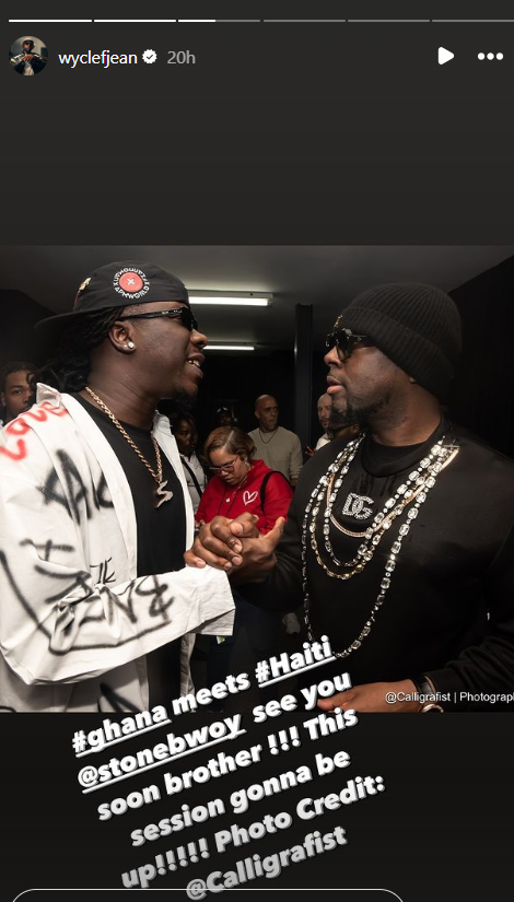 Stonebwoy hangs out with Wyclef Jean