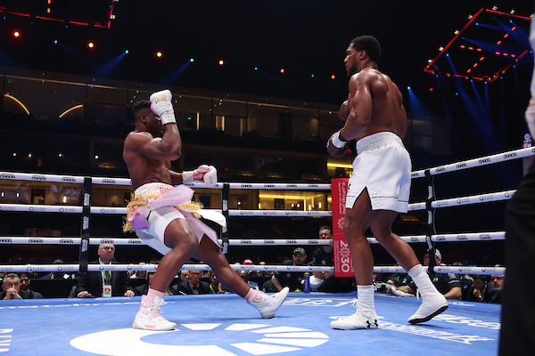 Ruthtless Anthony Joshua floors Francis Ngannou in just two rounds