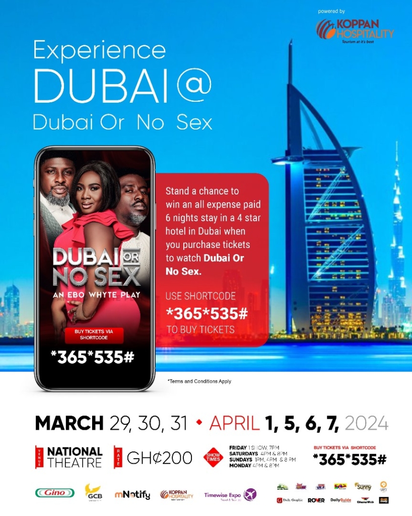 Ebo Whyte offers fully-funded trip as he unveils new play ‘Dubai or No Sex’
