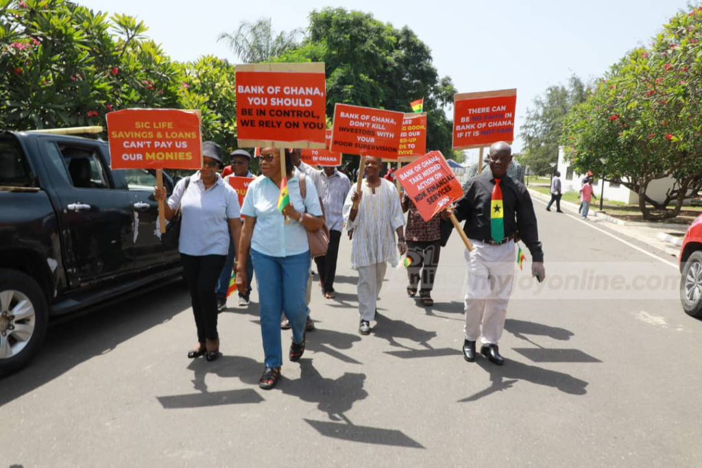 Photos from Locked-up Investment Holders protest