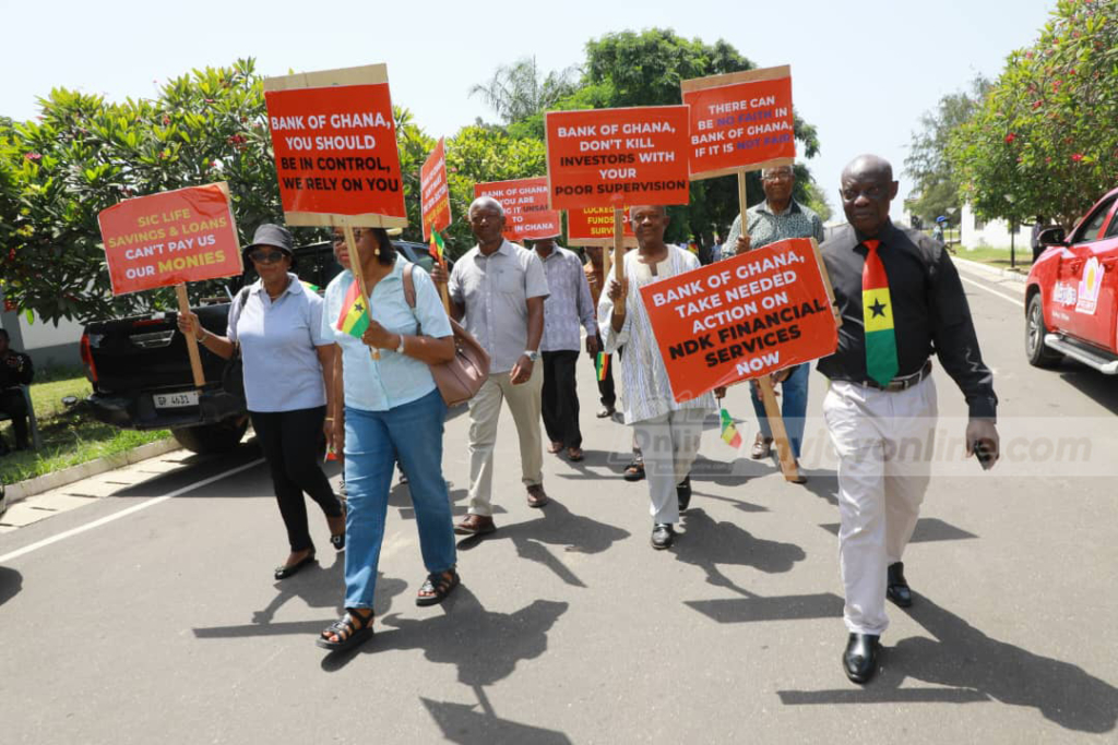 Photos from Locked-up Investment Holders protest