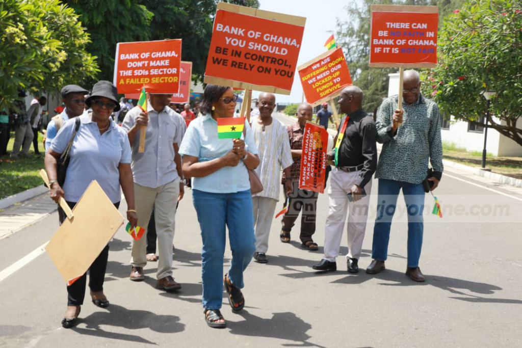 Photos from Locked-up Investment Holders protest