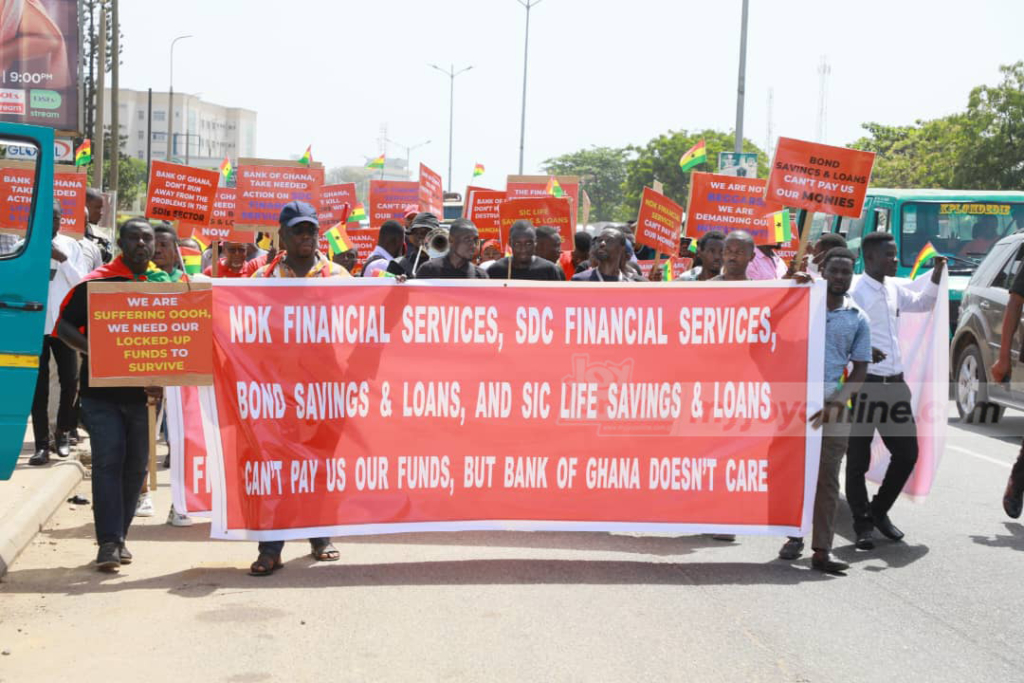 Photos from Locked-up Investment Holders protest