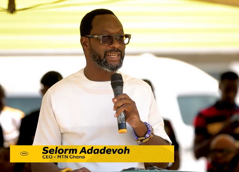 Selorm Adadevoh, MTN Ghana CEO during the commissioning of the project