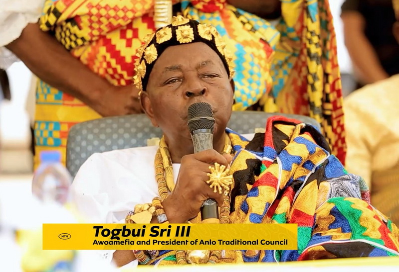 Togbui Sri III, Awoamefia and President of Anlo Traditional Council at the sod-cutting ceremony