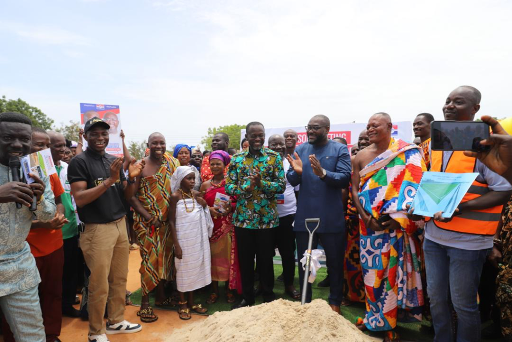 GNPC's commitment to youth development as O-A Danquah and Eugene Arhin break ground for astroturf facility in Awutu Senya West