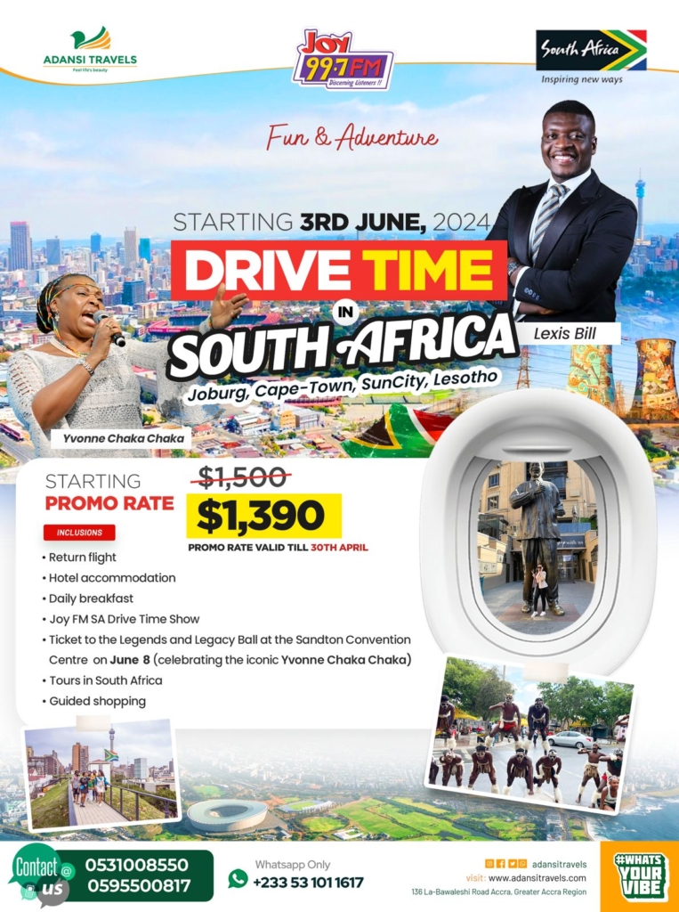 'Drive Time' on Joy FM airs from South Africa in June