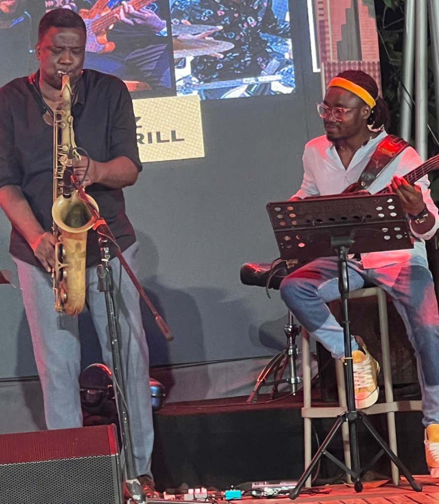 Bernard Ayisa (left) and Gaddiel Amoah of the GHJazz Collective